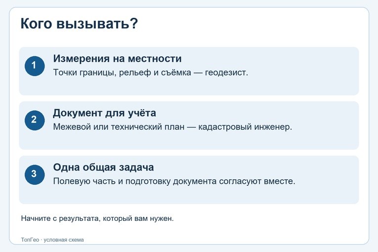 Схема выбора: измерения, план для проекта или документ для кадастрового учёта