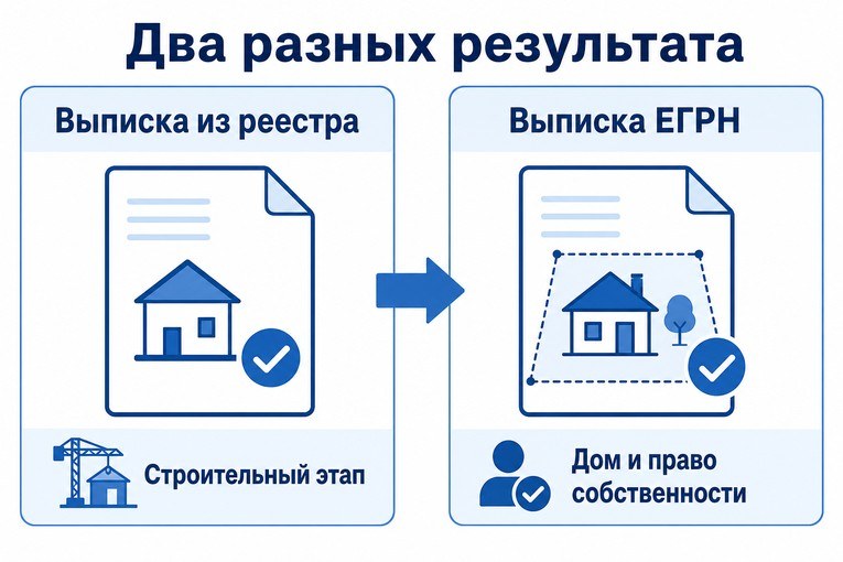 Собственник проверяет выписки из строительного реестра и ЕГРН