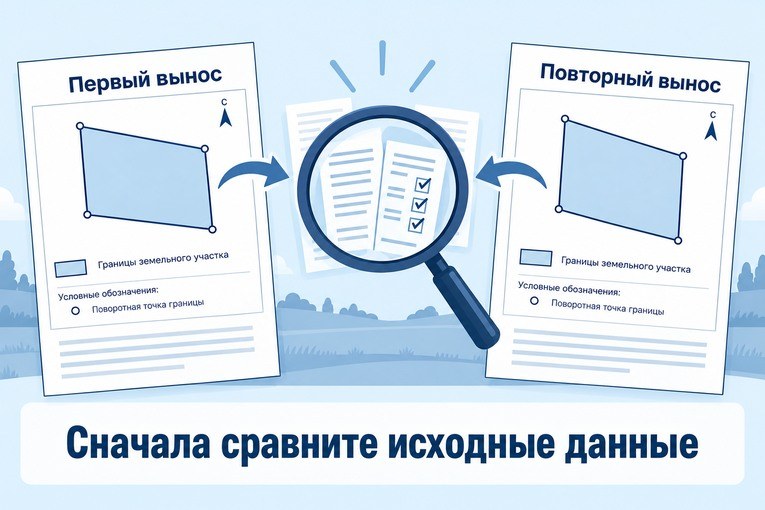 Схема сравнения документов двух выносов