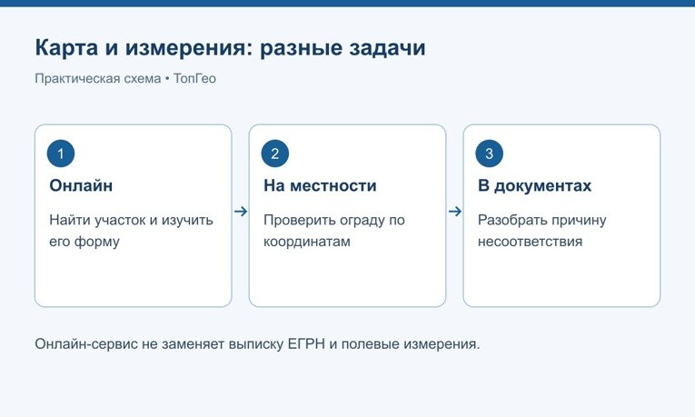Схема границ предварительной онлайн-проверки и полевых измерений