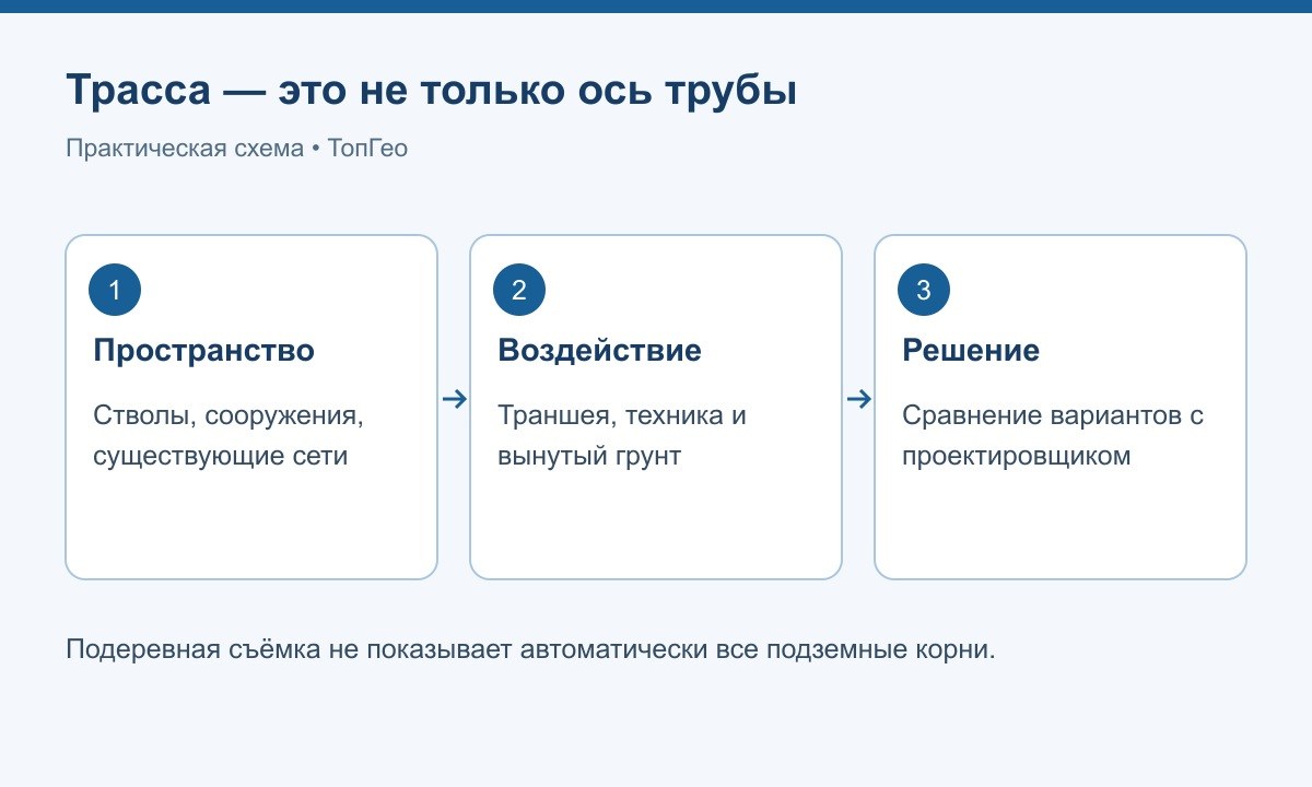 Какие сведения сопоставляют при выборе трассы