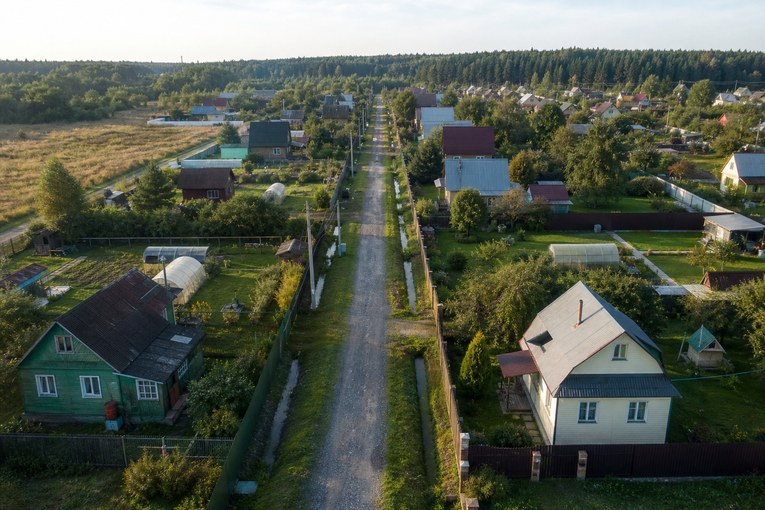 Дорога, проезды и общая территория СНТ с понятными границами