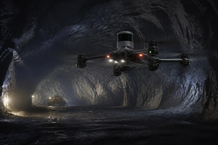Автономный дрон с LiDAR исследует тёмное подземное пространство без GPS