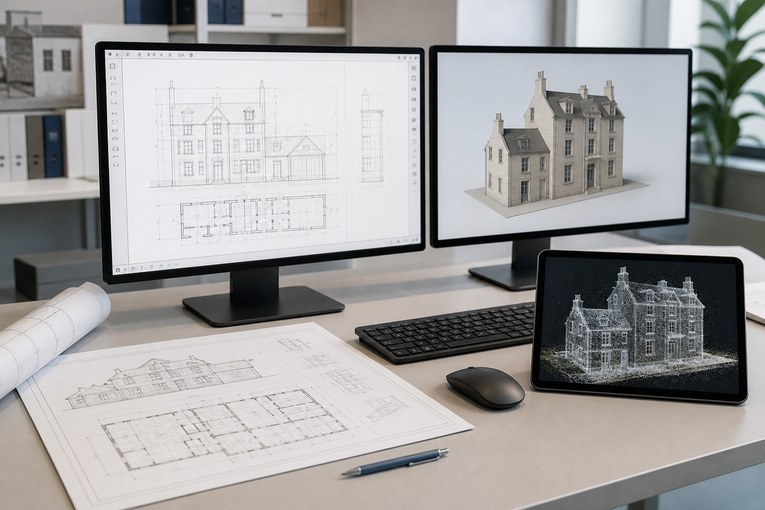 Передача обмерных чертежей заказчику в форматах DWG, PDF и Revit