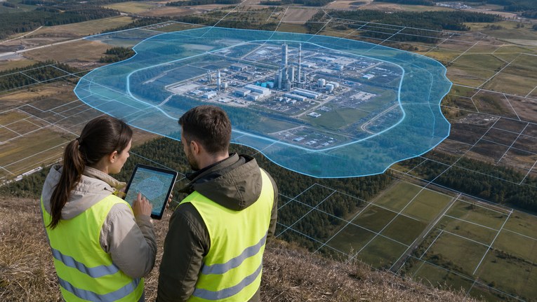 Санитарно-защитная зона промышленного объекта на кадастровой карте
